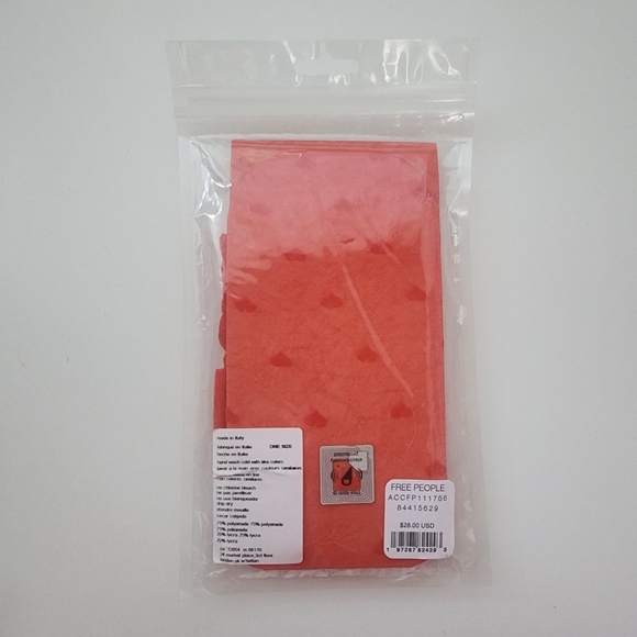 NWT Free People Red Sheer Hearts Tights - Picture 6 of 10